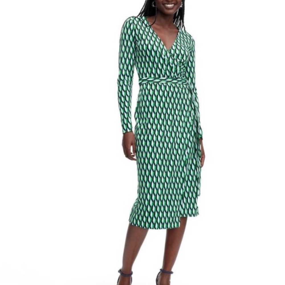DVF for Target Geo Green Wrap Dress